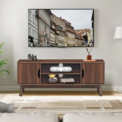TV-Ständer Fernsehschrank Holz für TVs bis zu 50
