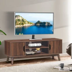 TV-Ständer Fernsehschrank Holz für TVs bis zu 50