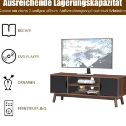 TV-Ständer Fernsehschrank Holz für TVs bis zu 50