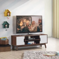 TV-Ständer Fernsehschrank Holz für TVs bis zu 50