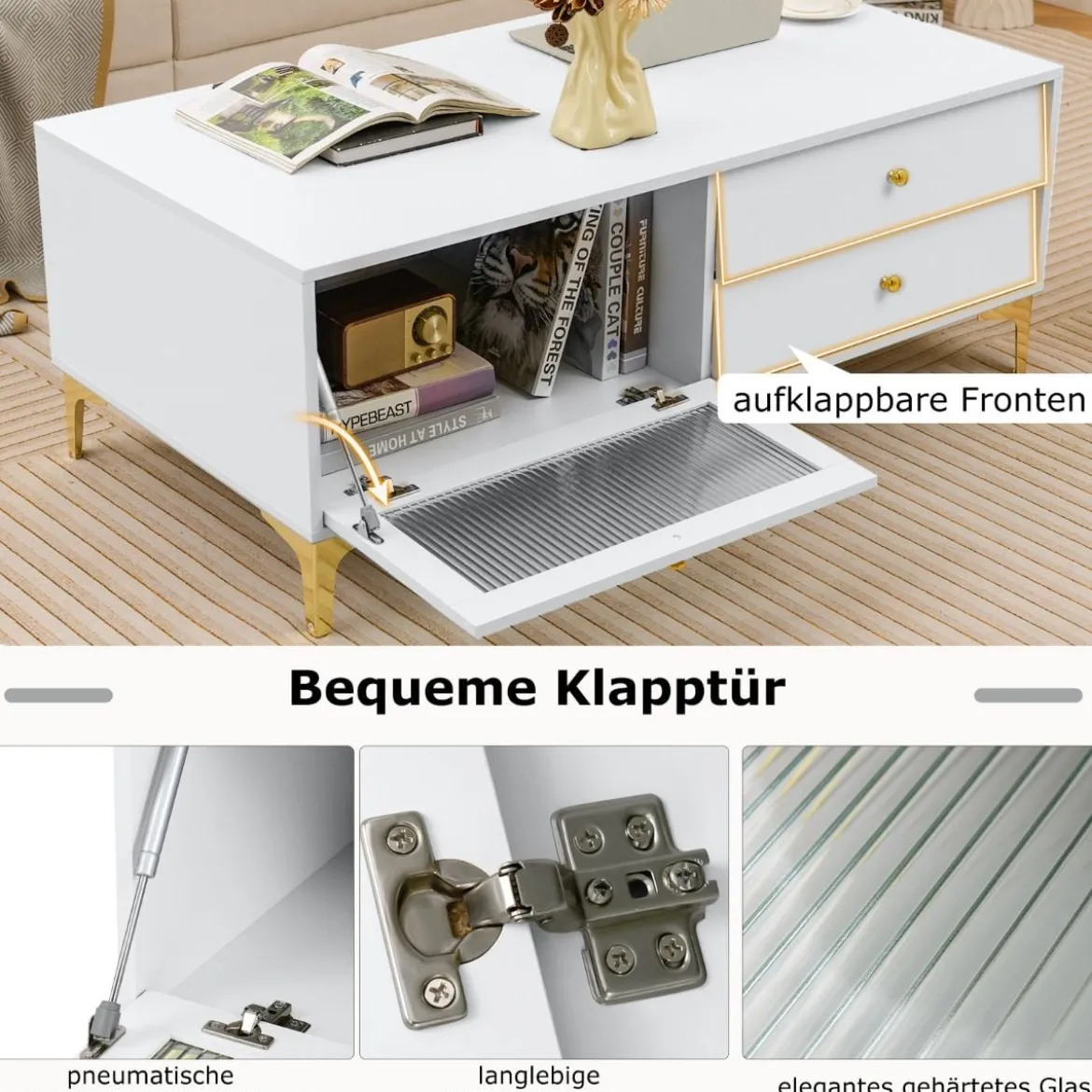 TV-Ständer für 55 Zoll Fernseh mit Schubladen Konsolenschrank Fernsehschrank TV Konsole