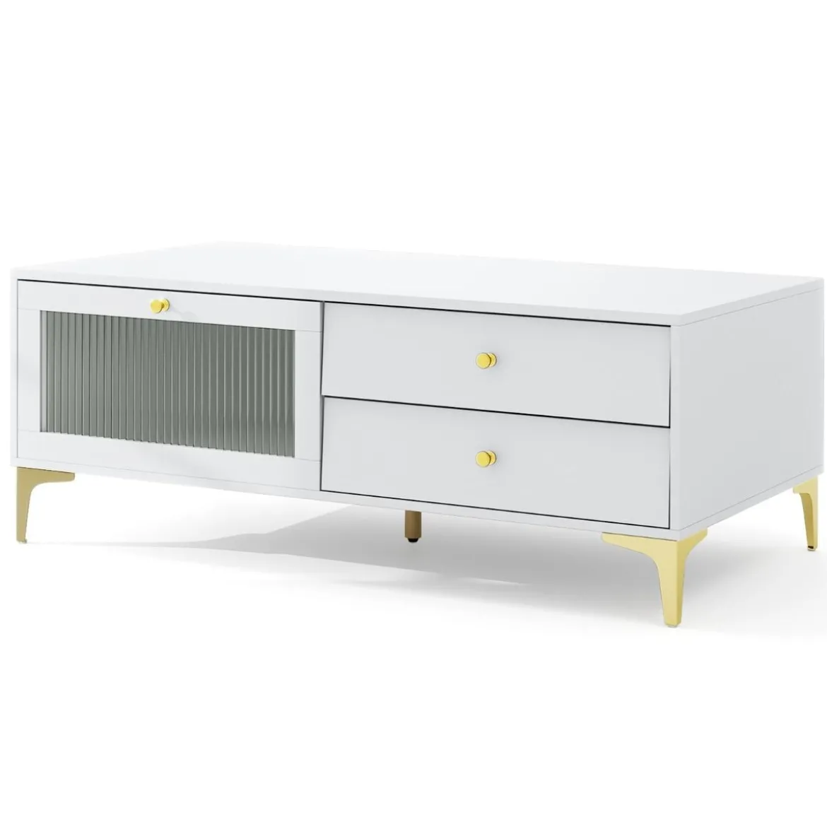 TV-Ständer für 55 Zoll Fernseh mit Schubladen Konsolenschrank Fernsehschrank TV Konsole