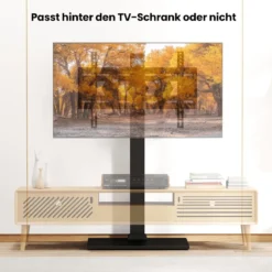 TV Ständer TV Standfuss für 32-70 Zoll Fernseher bis 50 kg Fernsehständer Höhenverstellbar Schwarz