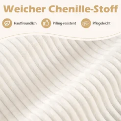 U-förmige Couch für 5-6 Sitzer Clound Ecksofa mit Bezug aus Cordstoff Modernes Schlafsofa Beige