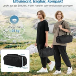 Ultraleichtes Feldbett Campingbett mit Seitentasche Tragbares Klappbett 150 kg Tragkraft Schwarz