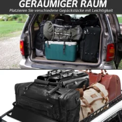 Universal-Dachgepäckträger mit 68 kg belastbar erweiterbar Dachgepäckträger Dachkorb 162x99x15cm Schwarz