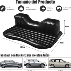 Universelle Aufblasbare Luftmatratze mit Elektrischer Pumpe 142x91x48cm Schwarz