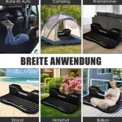Universelle Aufblasbare Luftmatratze mit Elektrischer Pumpe 142x91x48cm Schwarz