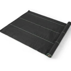 Unkrautvlies 50m² Gartenvlies gegen Unkraut Unkrautfolie PP Schwarz 25 x 2m-60 g/m²