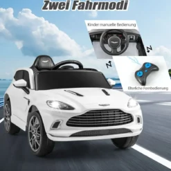 12V Aston Martin DBX Kinderauto mit 2,4G-Fernbedienung 1,4-2,5 km/h Weiß