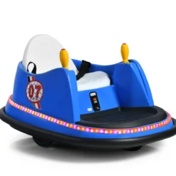 6V Aufsitz Autoscooter mit Bunten Lichtern & Fernbedienung & 360 Grad Rotation Bumper Car