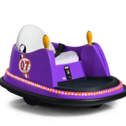 6V Aufsitz Autoscooter mit Bunten Lichtern & Fernbedienung & 360 Grad Rotation Bumper Car