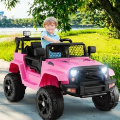 12V Batteriebetriebenes Kinderfahrzeug Elektrisches Kinderfahrzeug mit Fernbedienung Rosa
