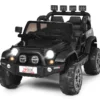 12V Elektroauto Batteriebetriebenes Elektrofahrzeug mit 2Sitzen 123 x 80 x 80 cm Schwarz