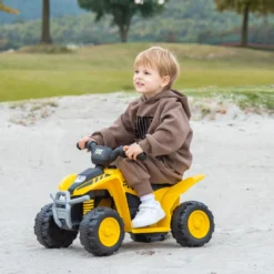 6V Elektro Kinder Quad Mini Elektroquad mit LED-Scheinwerfern Elektroauto ATV für Kinder von 18–36 Monaten