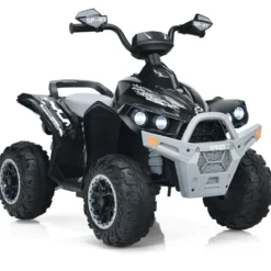 12V Elektro Kinderquad mit Musik Hupe und LED Scheinwerfer Elektroquad Schwarz