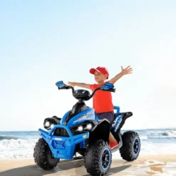 12V Elektro Kinderquad mit Musik Hupe und LED Scheinwerfer Elektroquad Blau