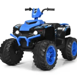 12V Elektro Kinderquad mit Scheinwerfer Mini Elektroquad mit Musik & Hupe 4 Räder Kinder Quad 2,8-5 km/h für Kinder ab 3 Jahren Blau