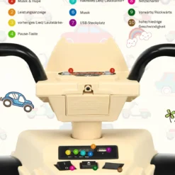 12V Elektro Kinderquad mit Scheinwerfer Mini Elektroquad mit Musik & Hupe Kinderauto Gelb