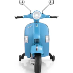 6V Elektro Motorrad mit 2 Stützrädern und Schlüssel & Lichter und Musik für Kinder ab 3 Jahren Blau