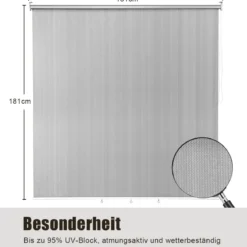 Verdunkelungsrollo Abdunkelungsrollo Thermorolle Sonnenschutz Sichtsschutz Kälteschutz 181 x 181 cm Grau