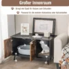 Versteck für die Katzentoilette modernes Katzenhaus mit Schrank mit Doppeltür 90 x 50 x 54 cm