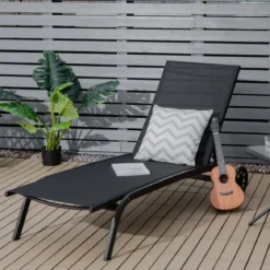 Verstellbare Outdoor-Liege mit Rädern und Schnell Trocknendem Stoff für Pool und Garten