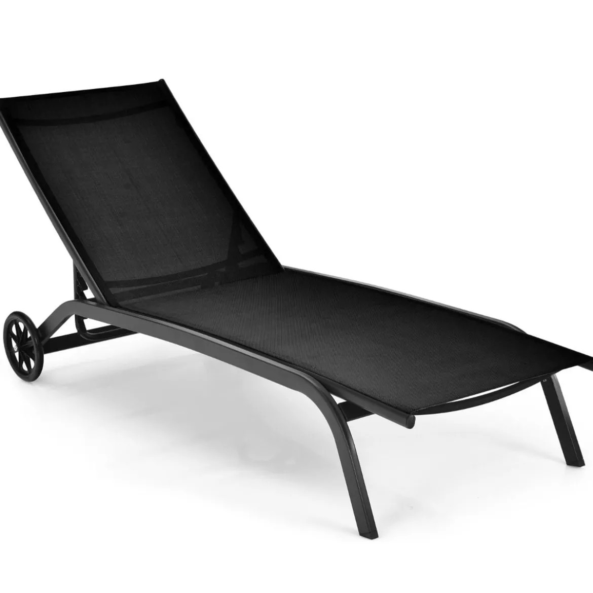Verstellbare Outdoor-Liege mit Rädern und Schnell Trocknendem Stoff für Pool und Garten