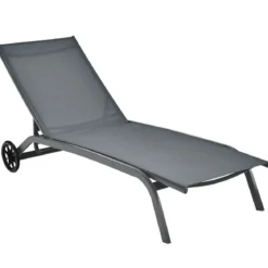 Verstellbare Outdoor-Liege mit Rädern und Schnell Trocknendem Stoff für Pool und Garten