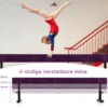 Verstellbarer Schwebebalken 226 cm Hoher und Tiefer Gymnastikbalken mit 3 Höhen Violett