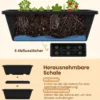 Vertikales Hochbeet mit Rollen 5 Etagen Blumentreppe aus Metall 57 x 68 x 117 cm