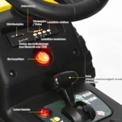 12V 3-Gang Traktor mit Abnehmbarem Anhänger & 2,4G Fernbedienung Kinder Aufsitztraktor