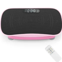Vibrationsplatte mit 10 Geschwindigkeitsstufen & Fernbedienung Vibrationstrainer mit LED-Display Schwarz/Grau/Rosa/Weiß