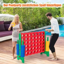 Vier-Gewinnt Spiel 4 Gewinnt Spielbrettsätze Vier in Einer Reihe Spiel mit 42 Jumbo-Ringen Bunt