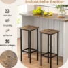 Vintage 4er Set Barhocker bis 100 kg Tresenhocker mit Fußstütze Sitzhöhe 72cm