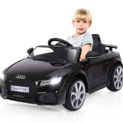 12V Kinderauto mit 2,4G-Fernbedienung 3 Gang Elektroauto Kinderfahrzeug Schwarz