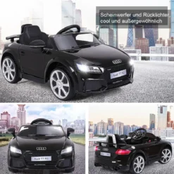 12V Kinderauto mit 2,4G-Fernbedienung 3 Gang Elektroauto Kinderfahrzeug Schwarz