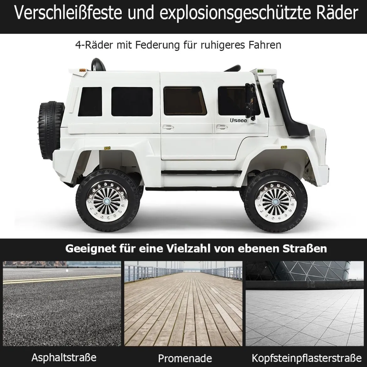 12V Kinderauto mit 2,4G Fernbedienung & 2 Geschwindigkeiten