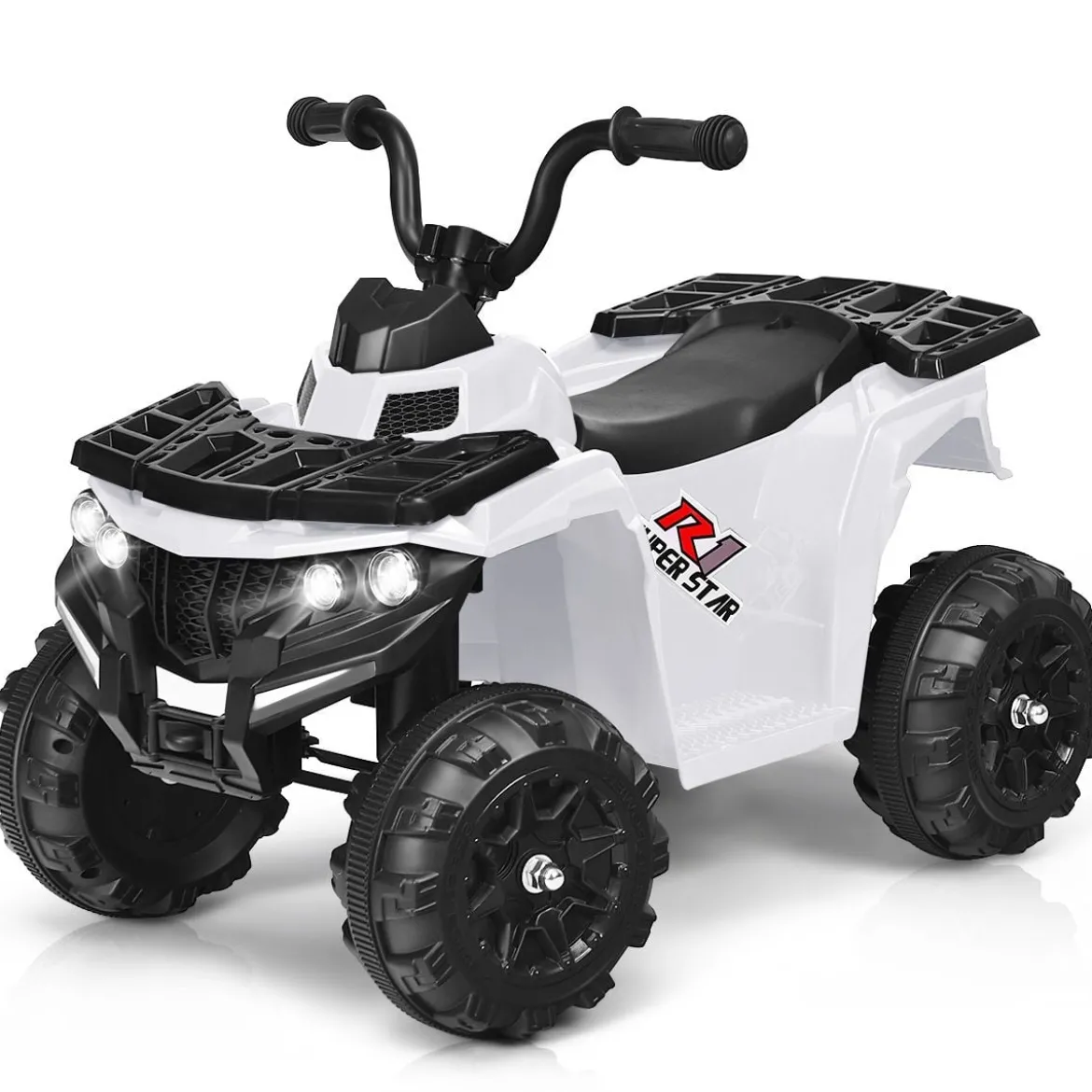 6V Kinderauto mit Musik MP3 USB für Jungs und Mädchen 41 x 68,5 x 49,5 cm Weiß