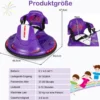 6V Kinder Autoscooter 360 Grad Drehung mit Musik & bunten LED Lichtern Lila