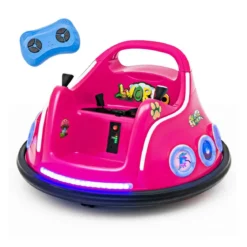 12V Kinder Autoscooter 360 Grad Drehung mit Musik & Lichtern & Fernbedienung