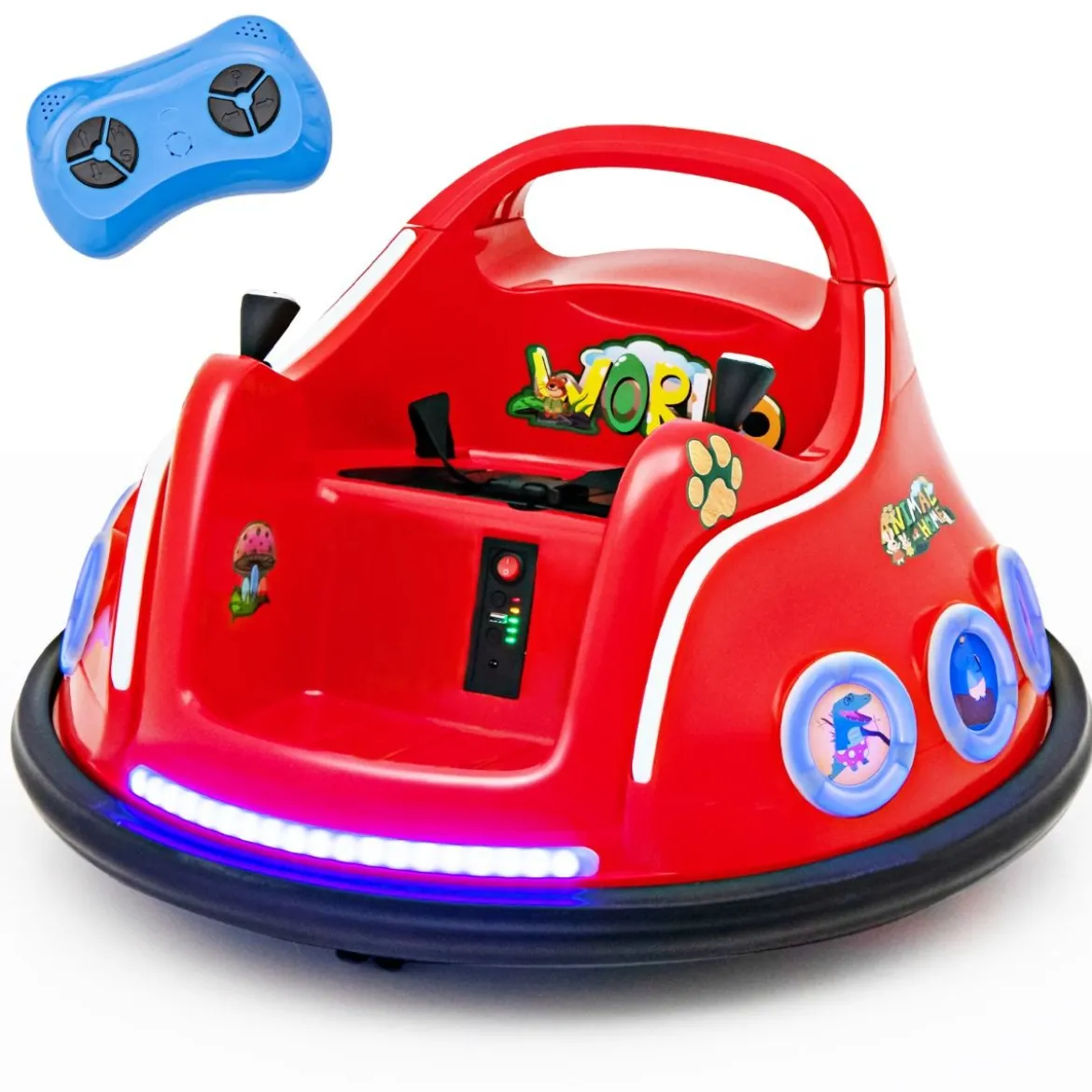 12V Kinder Autoscooter 360 Grad Drehung mit Musik & Lichtern & Fernbedienung