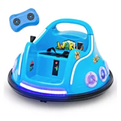 12V Kinder Autoscooter 360 Grad Drehung mit Musik & Lichtern & Fernbedienung