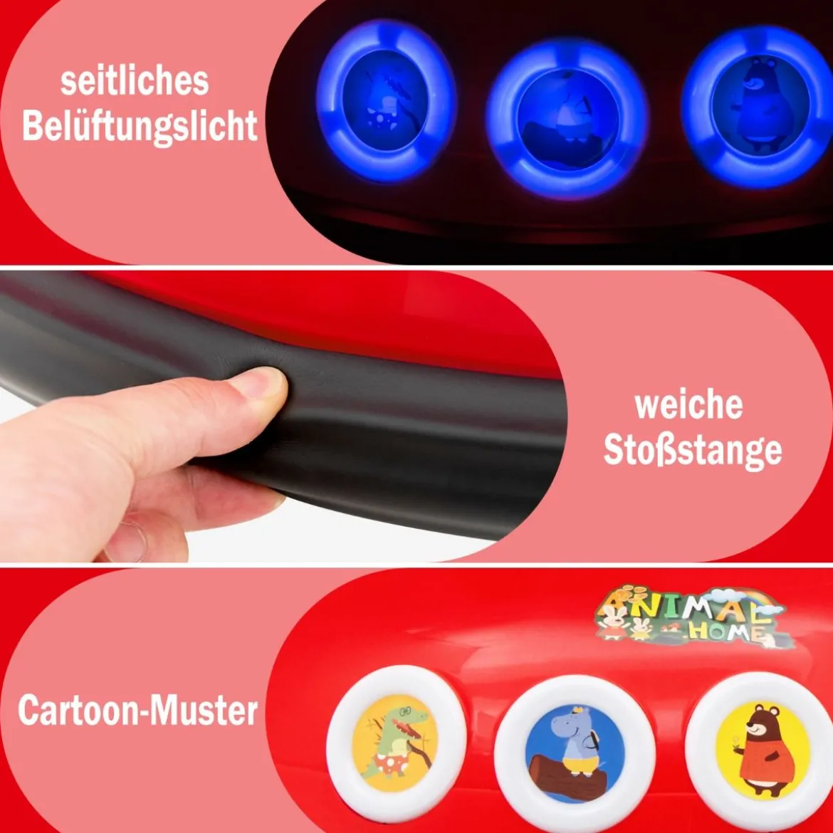 12V Kinder Autoscooter 360 Grad Drehung mit Musik & Lichtern & Fernbedienung