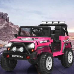 12V Kinder Elektroauto mit Fernbedienung & Licht & Musik Elektrisches Kinderfahrzeug