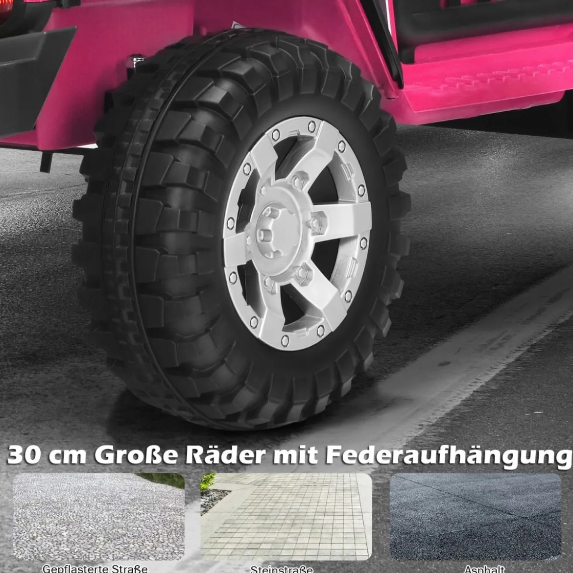 12V Kinder Elektroauto mit Fernbedienung & Licht & Musik Elektrisches Kinderfahrzeug