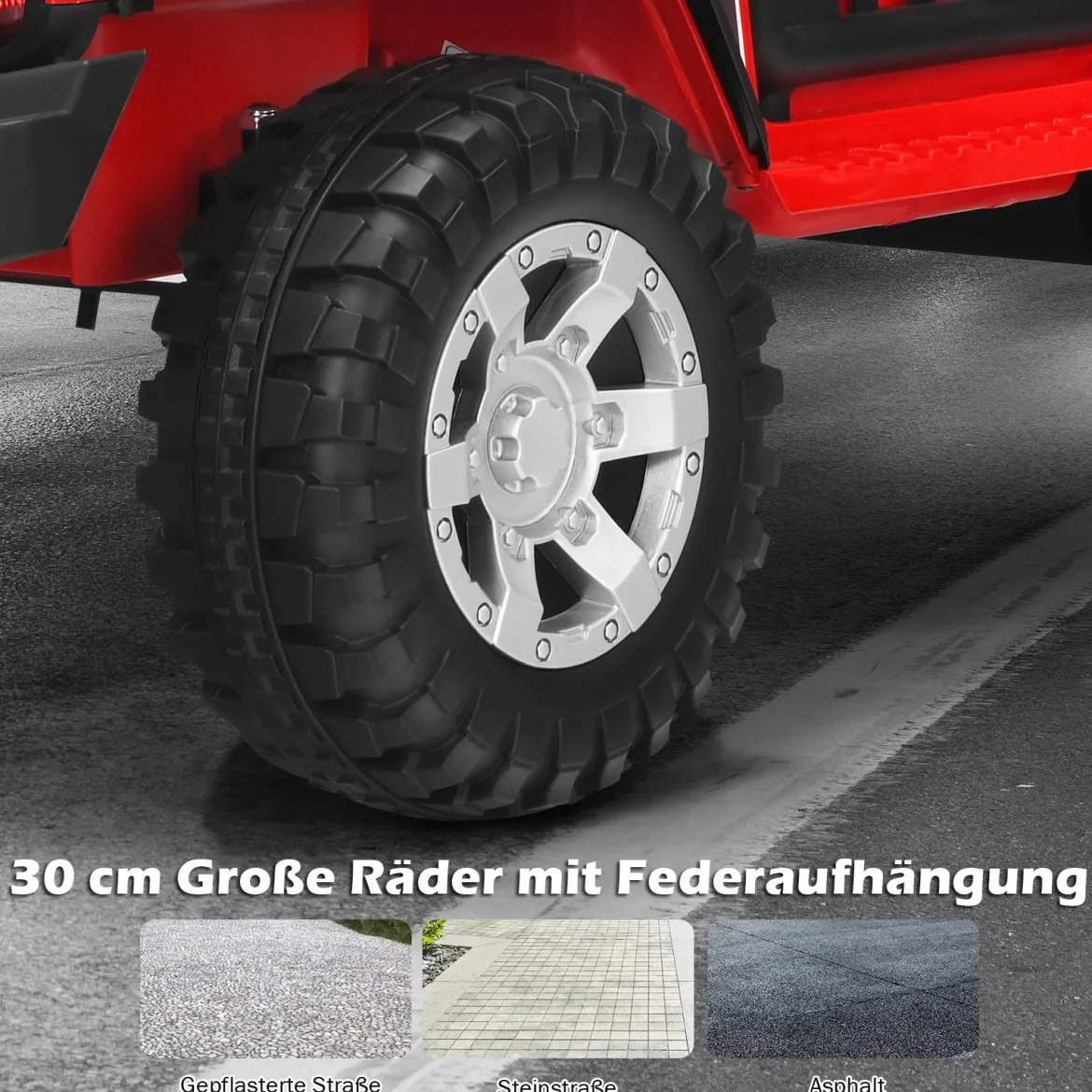 12V Kinder Elektroauto mit Fernbedienung & Licht & Musik Elektrisches Kinderfahrzeug