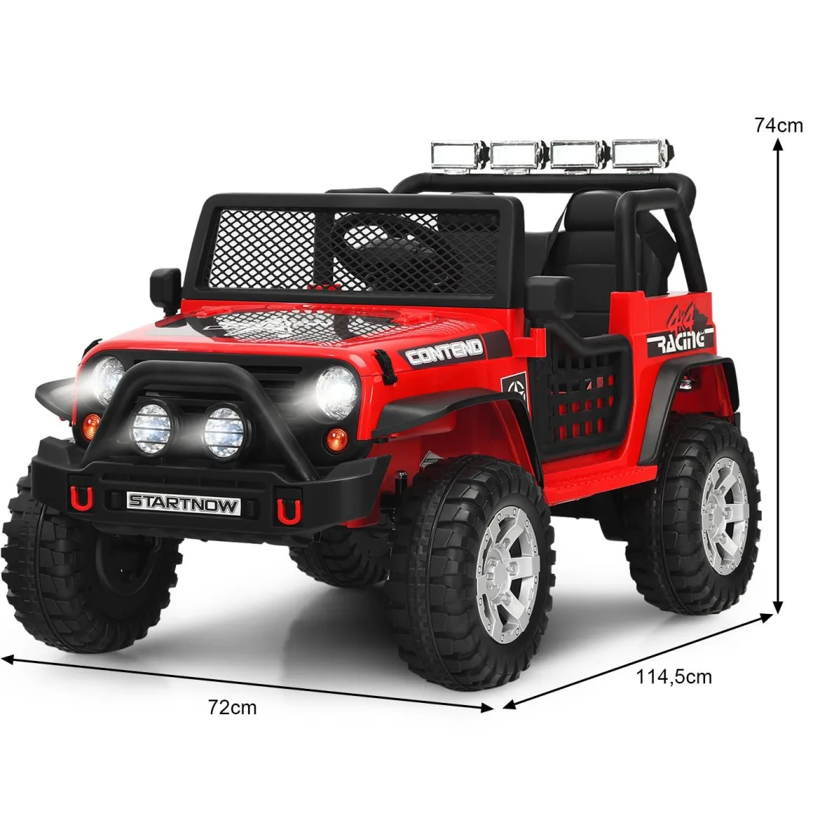12V Kinder Elektroauto mit Fernbedienung & Licht & Musik Elektrisches Kinderfahrzeug