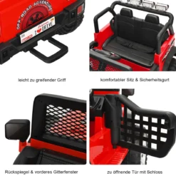 12V Kinder Elektroauto mit Fernbedienung & Licht & Musik Elektrisches Kinderfahrzeug
