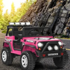 12V Kinder Elektroauto mit Fernbedienung & Licht & Musik Elektrisches Kinderfahrzeug